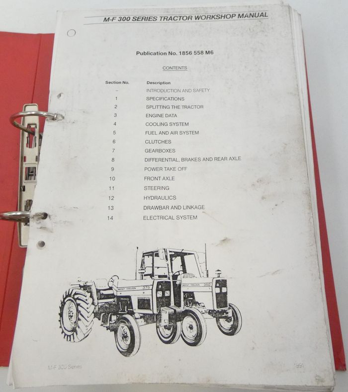 Massey Ferguson M-F 300 series tractor workshop manual