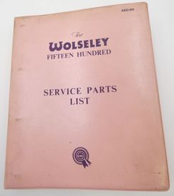 The Wolseley Fifteen hundred Service parts list