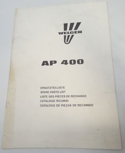 Welger AP 400 spare parts list