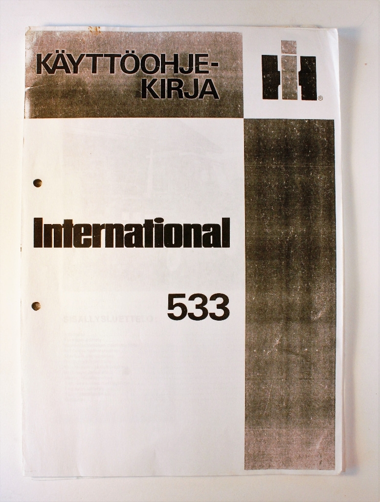 International 533 Käyttöohjekirja
