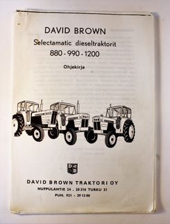 David Brown 880, 990, 1200 Selectamatic Ohjekirja