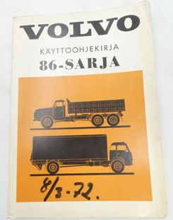 Volvo 86-sarjan käyttöohjekirja