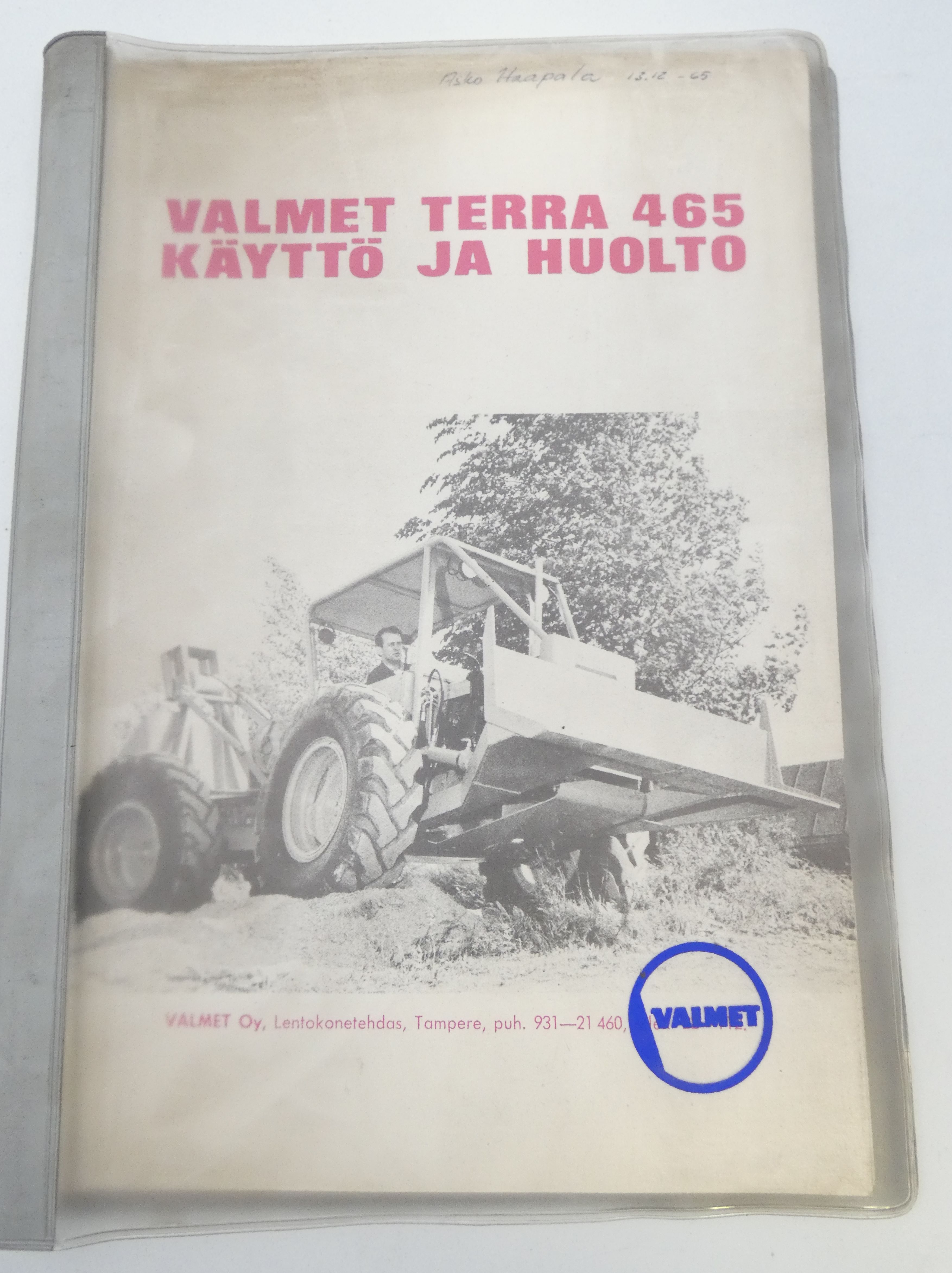 Valmet Terra 465 metsätraktori käyttö ja huolto -ohjekirja