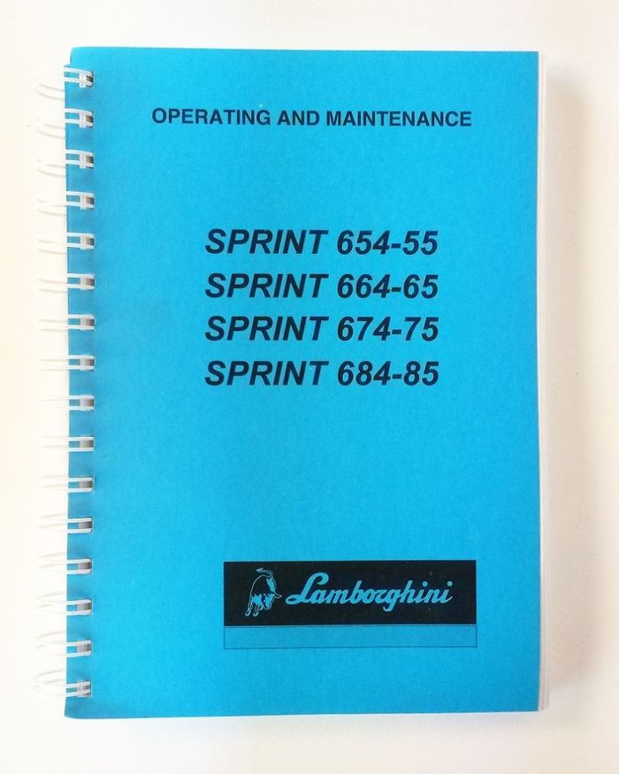 Lamborghini Sprint 654-55 664-65 674-75 684-85 Operating and Maintenance