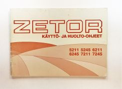 Zetor 5211, 5545, 6211, 6245, 7211, 7245 Käyttö- ja huolto-ohjeet
