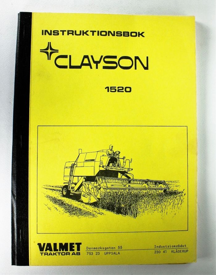 Clayson 1520 Instruktionsbok