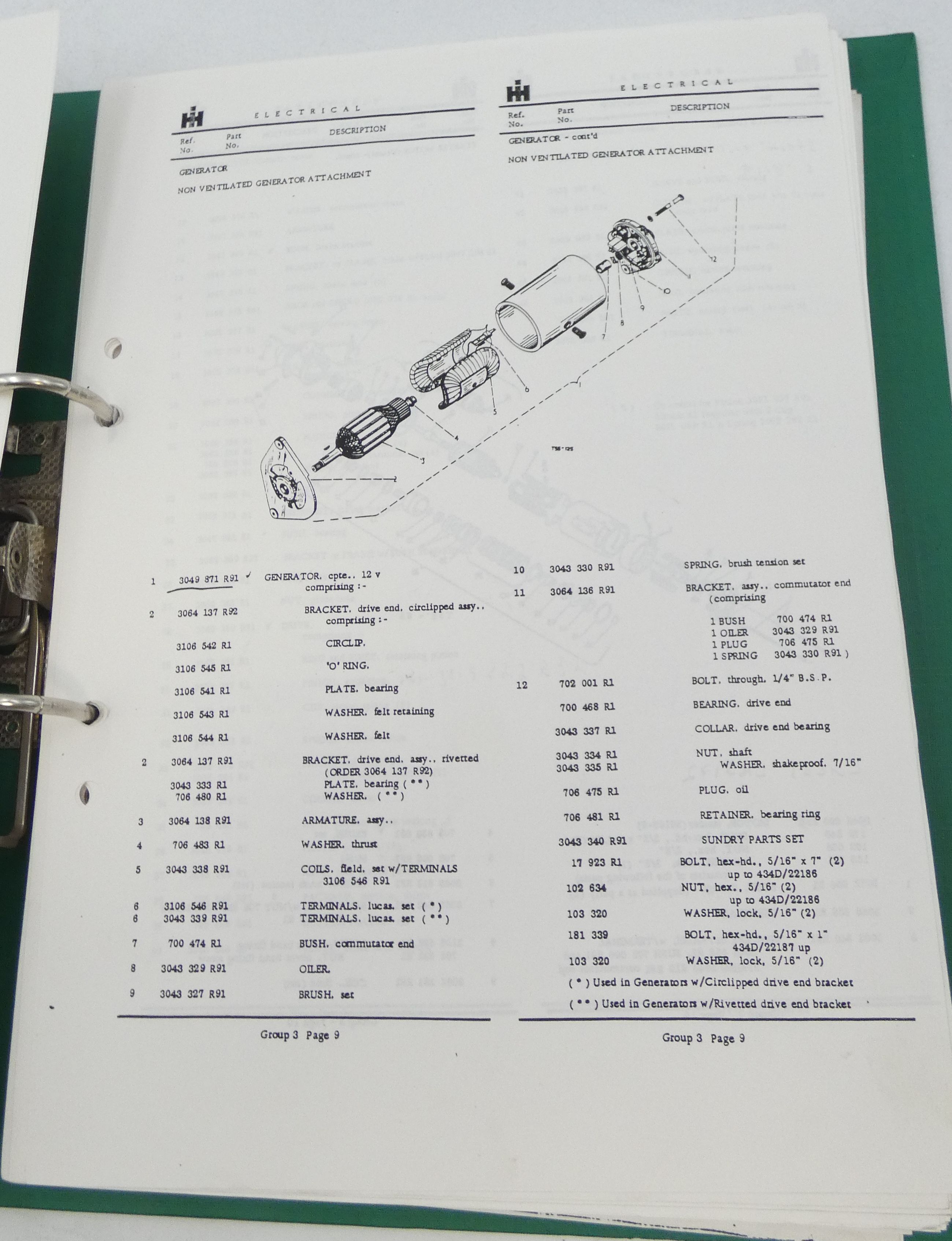 International 434 parts catalogue