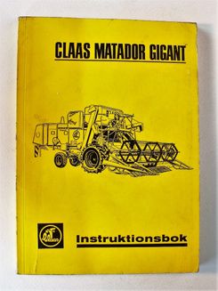 Claas Matador Gigant Instruktionsbok