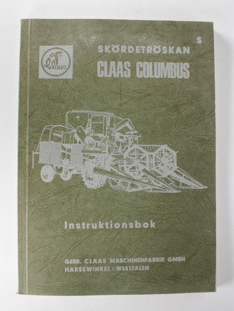 Claas Columbus Instruktionsbok