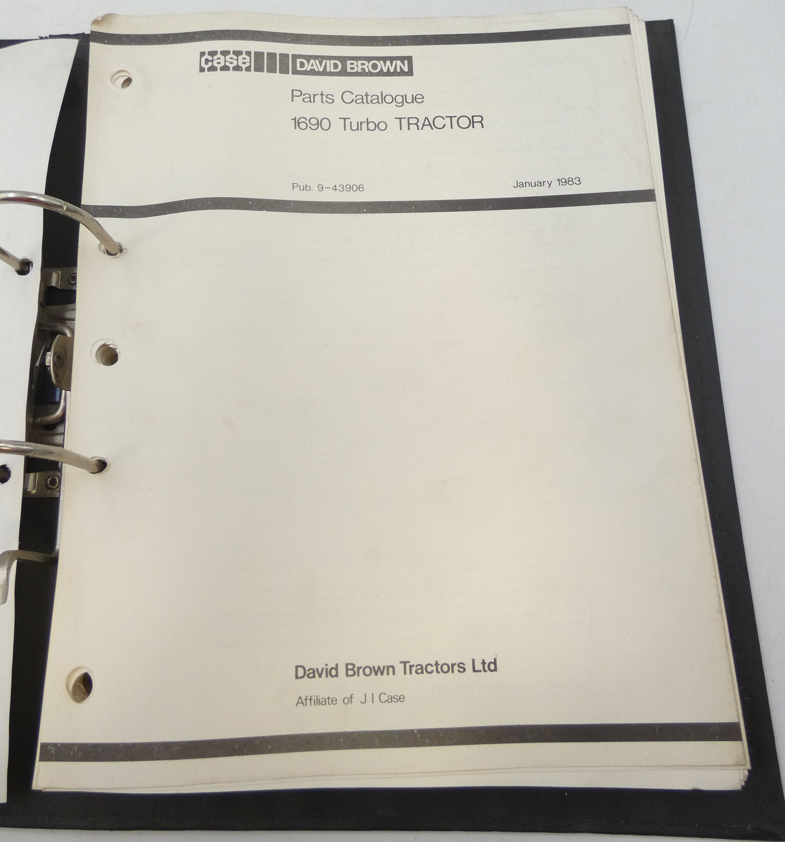 Case David Brown 1690 Turbo tractors parts catalogue