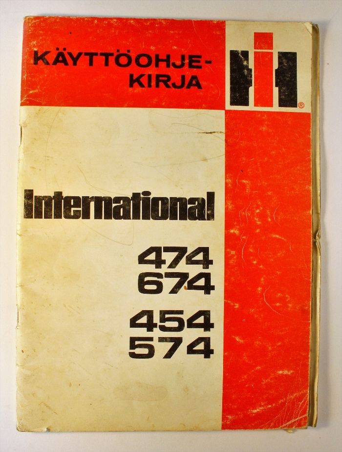 International 474, 674, 454, 574 Käyttöohjekirja