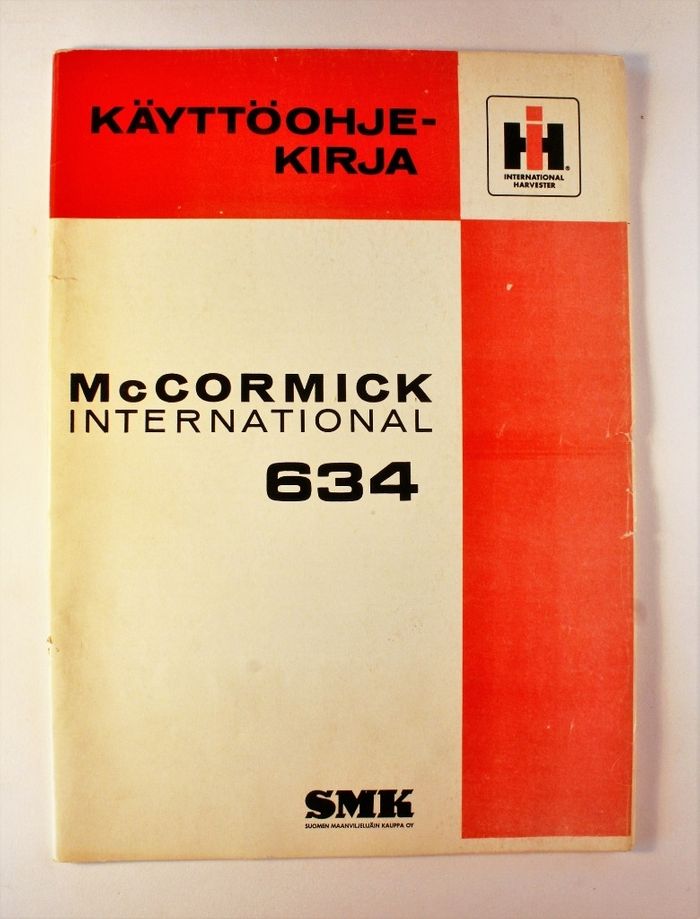 McCormick 634 Käyttöohjekirja