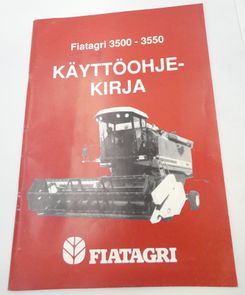 Fiatagri 3500-3550 käyttöohjekirja + Dickey-John grain loss monitor Dj GLM 200 asennus- ja käyttöohjekirja
