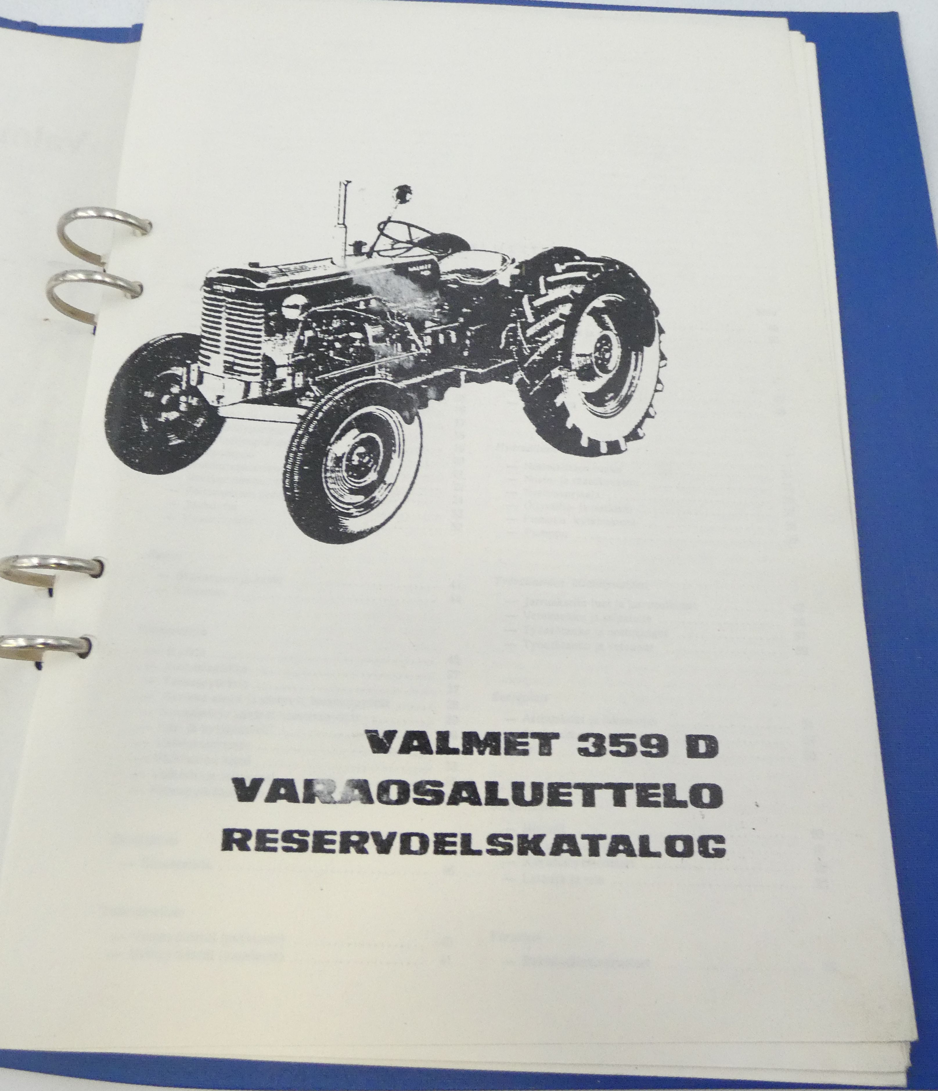 Valmet 359D varaosaluettelo