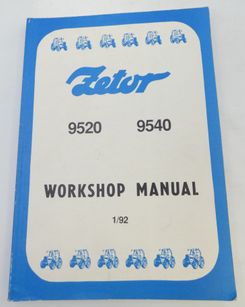 Zetor 9520, 9540 workshop manual