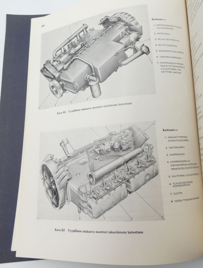 Vanaja AEC A590 ja A690 suorashuikutus -dieselmoottoreiden huoltokirja