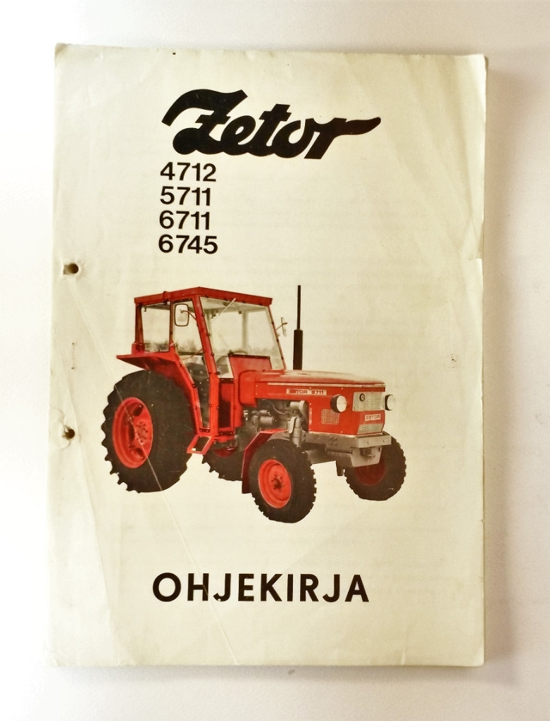 Zetor 4712, 5711, 6711, 6745 Ohjekirja