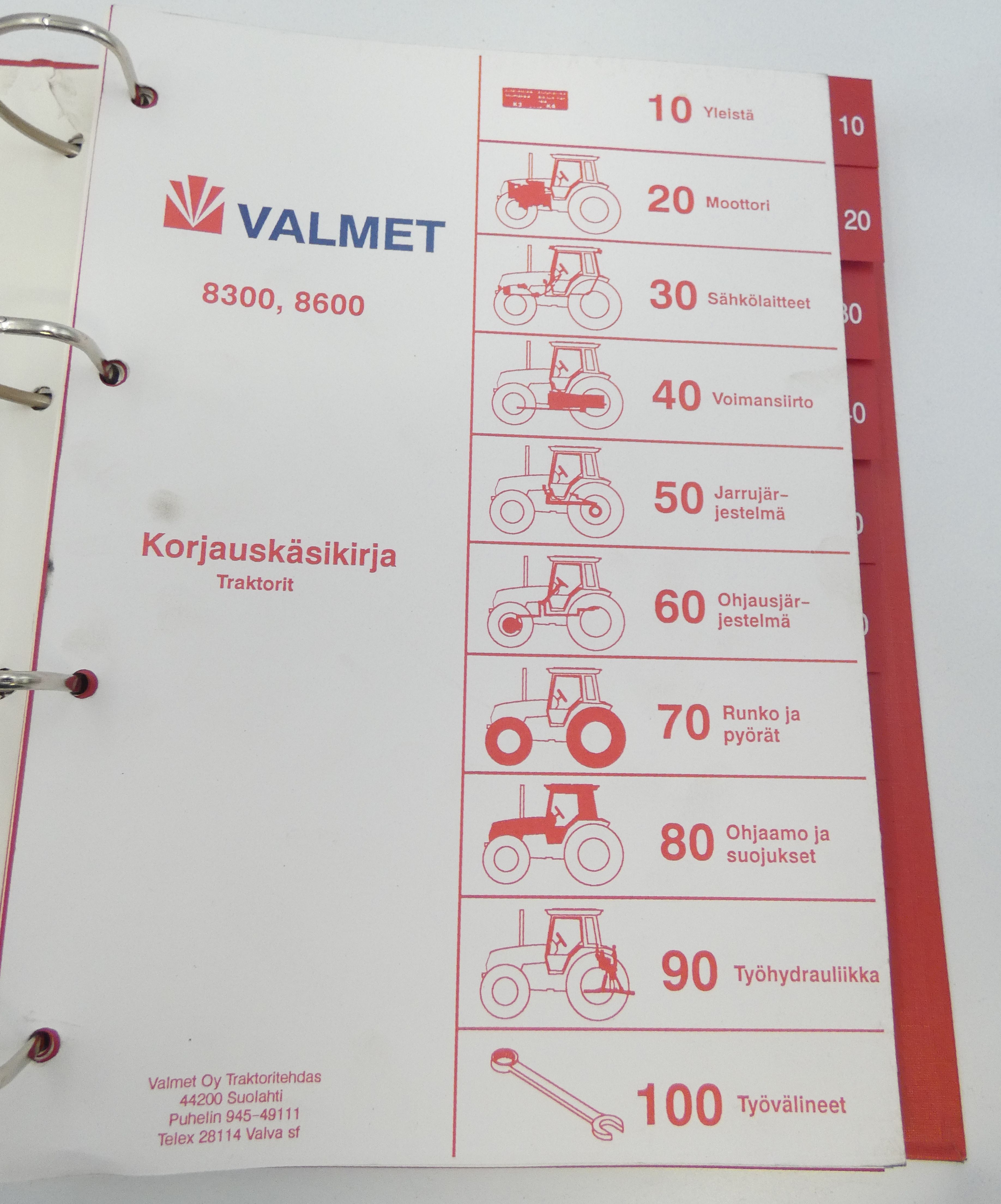 Valmet 8300, 8600 korjauskäsikirja