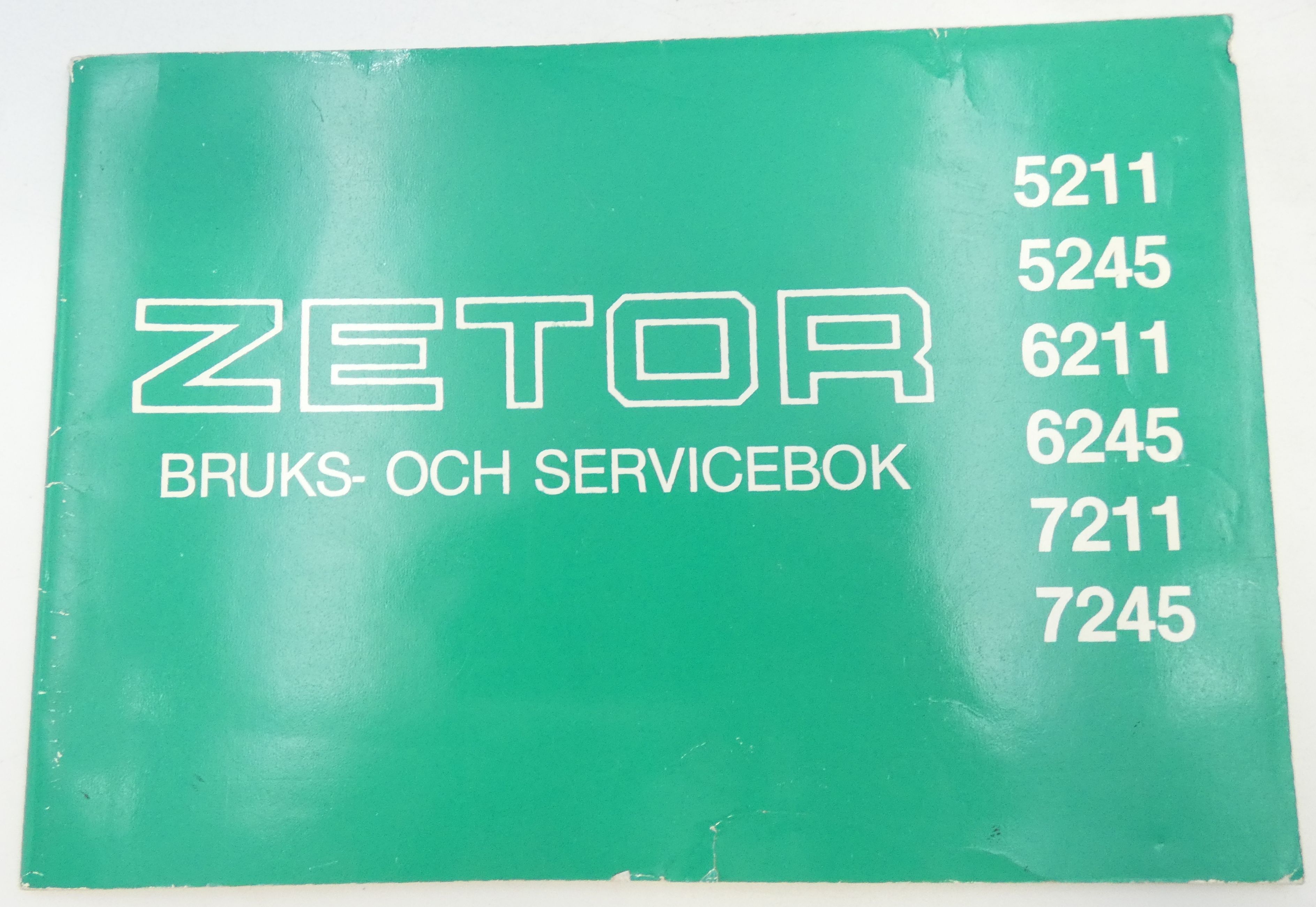 Zetor 5211, 5245, 6211, 6245, 7211, 7245 bruks och servicebok