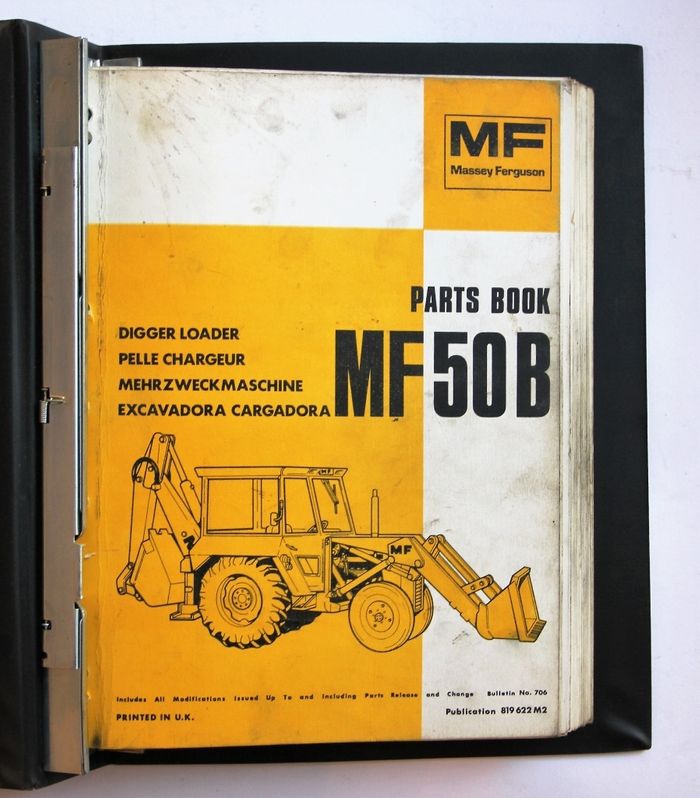 MF 50B Digger Loader - Parts Book