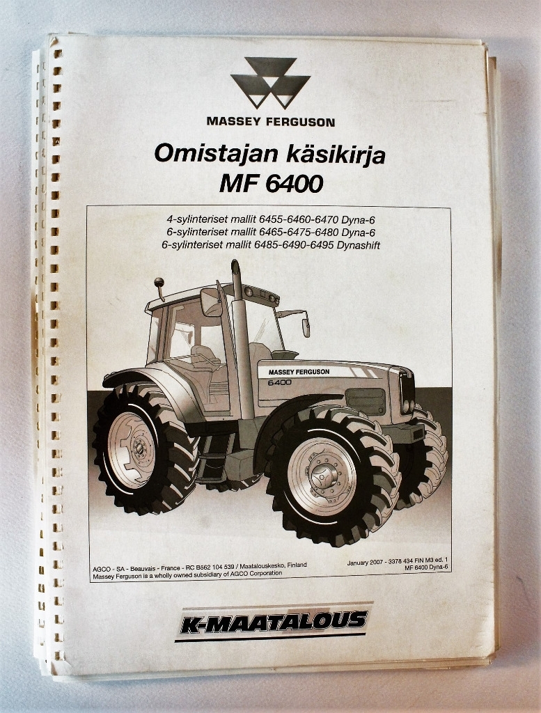 MF 6400-sarjan Omistajan Käsikirja