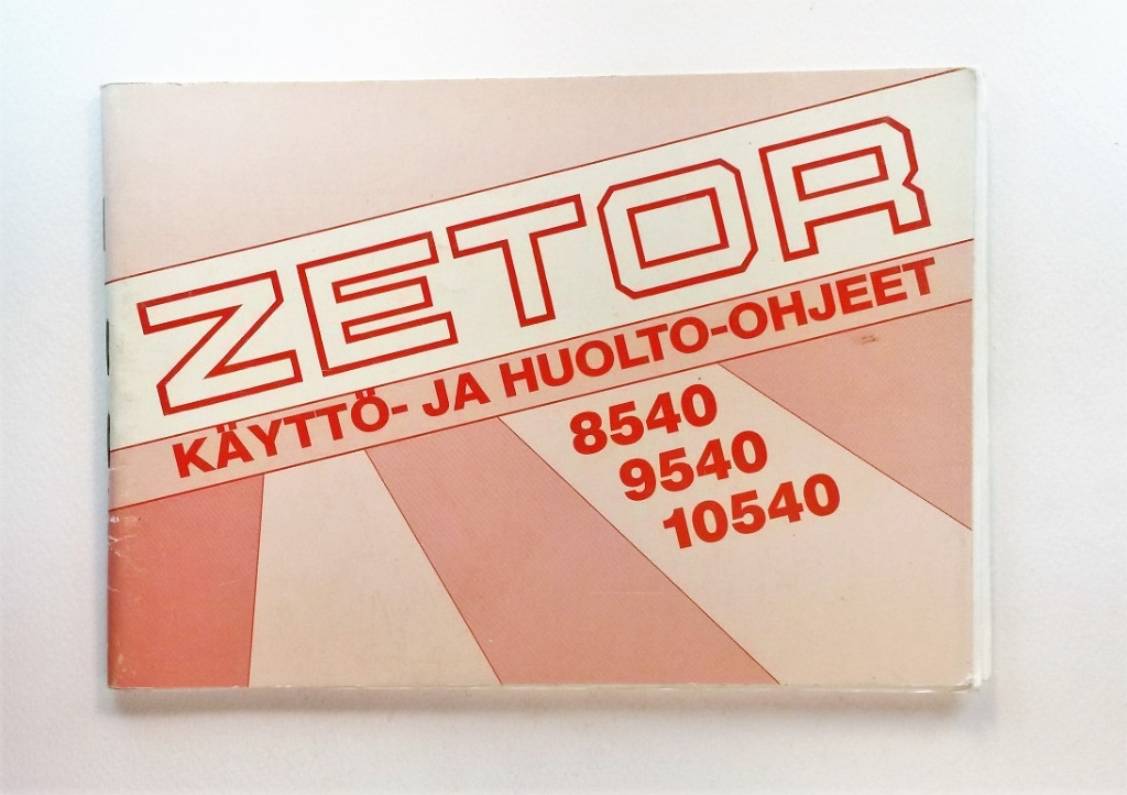 Zetor 8540, 9540, 10540 Käyttö- ja huolto-ohjeet