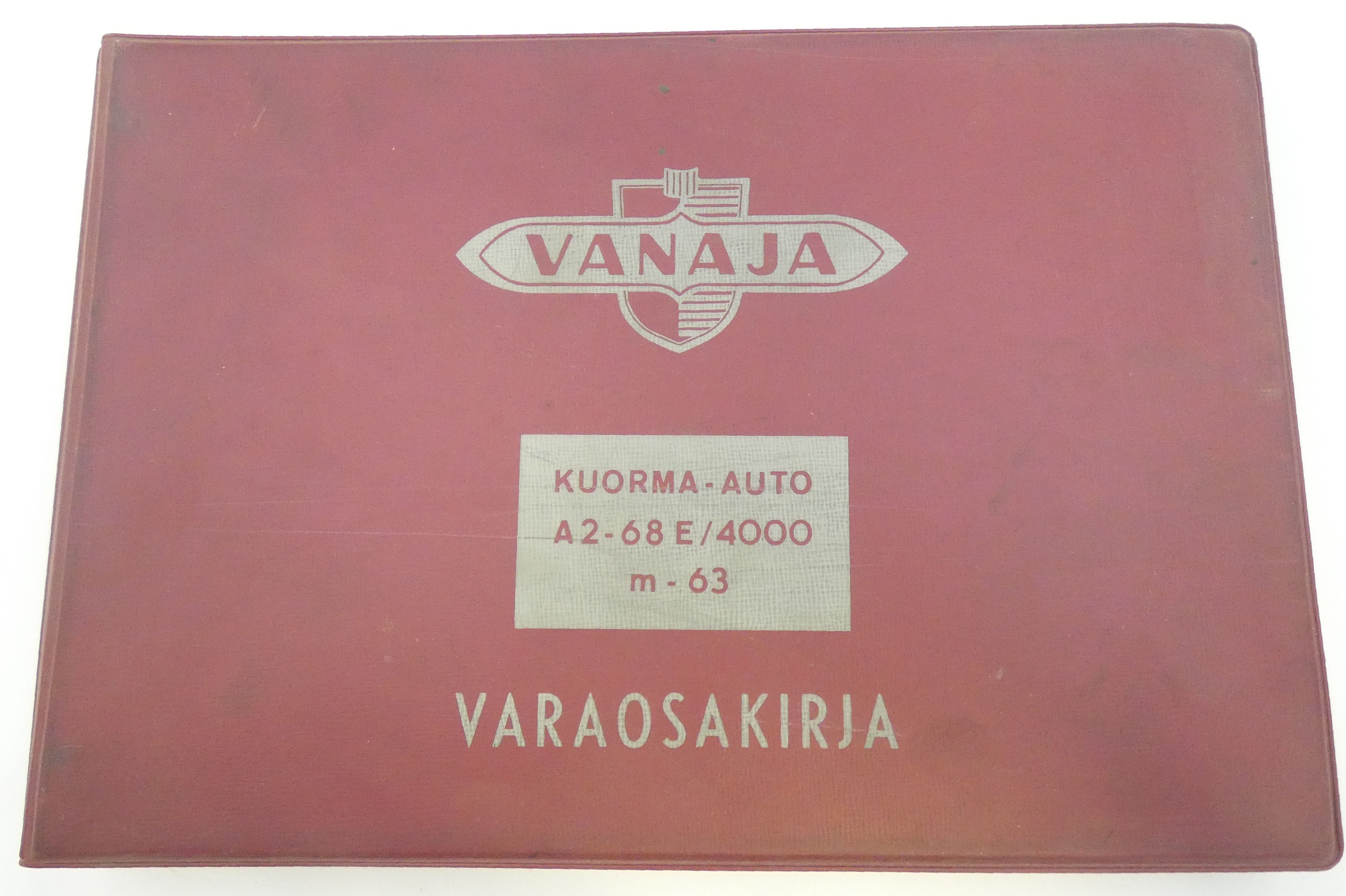 Vanaja A2-68 E/4000 m-63 kuorma-auto -varaosakirja