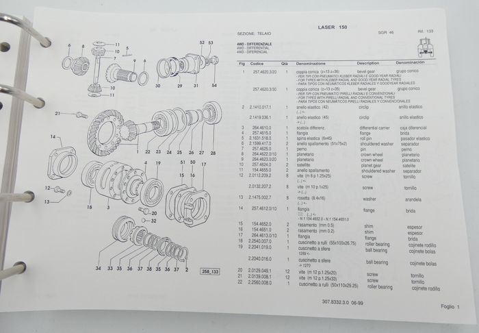 Same Laser 100, 110, 130 and 150 original parts catalogue