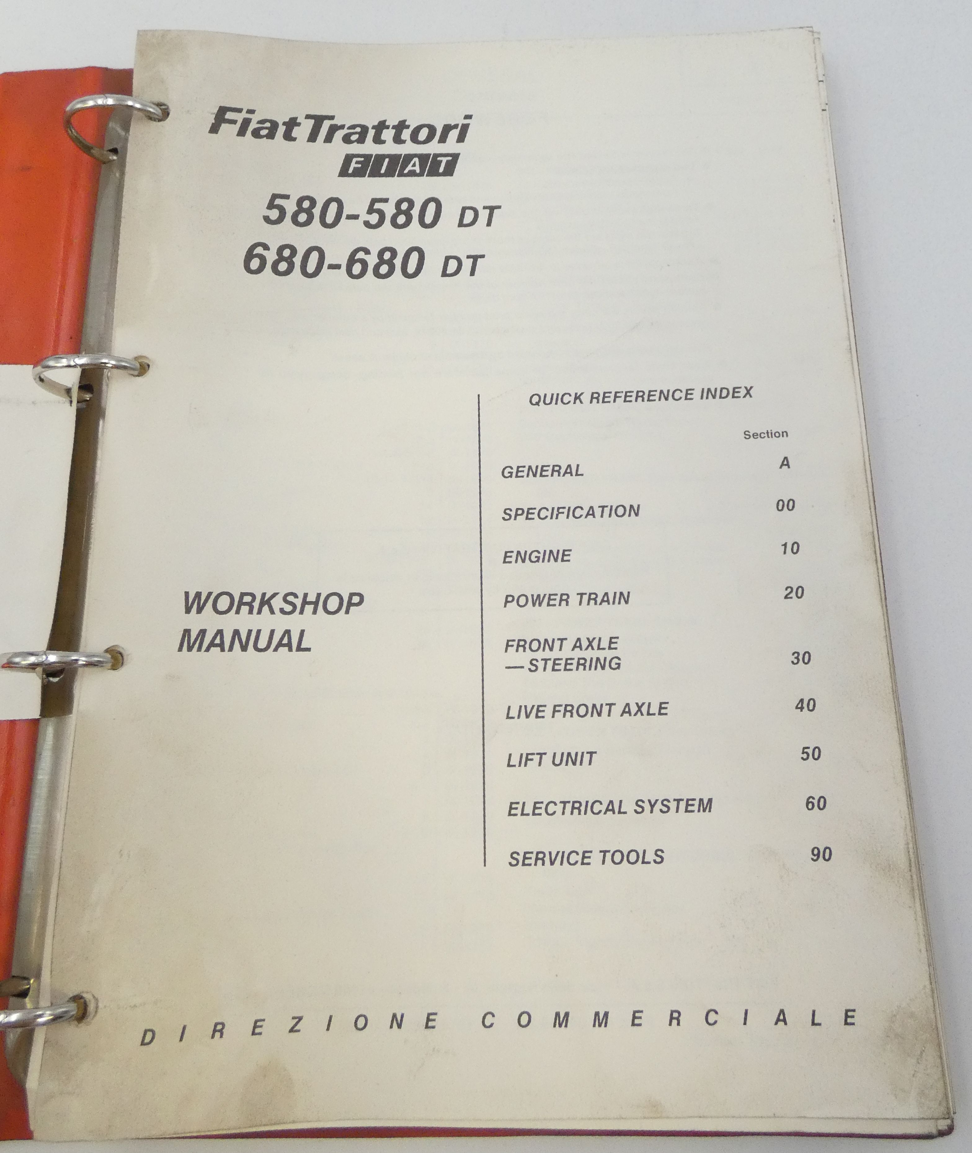 Fiat 580-580dt, 680-680dt workshop manual