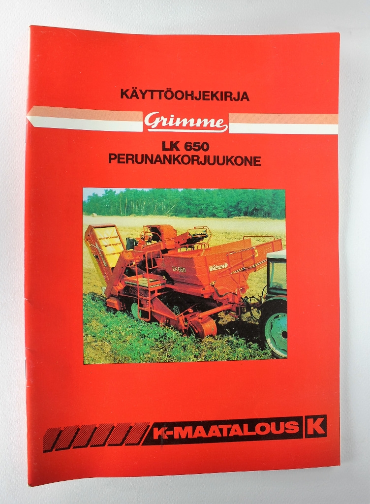 Grimme LK650 Perunankorjuukone Käyttöohjekirja