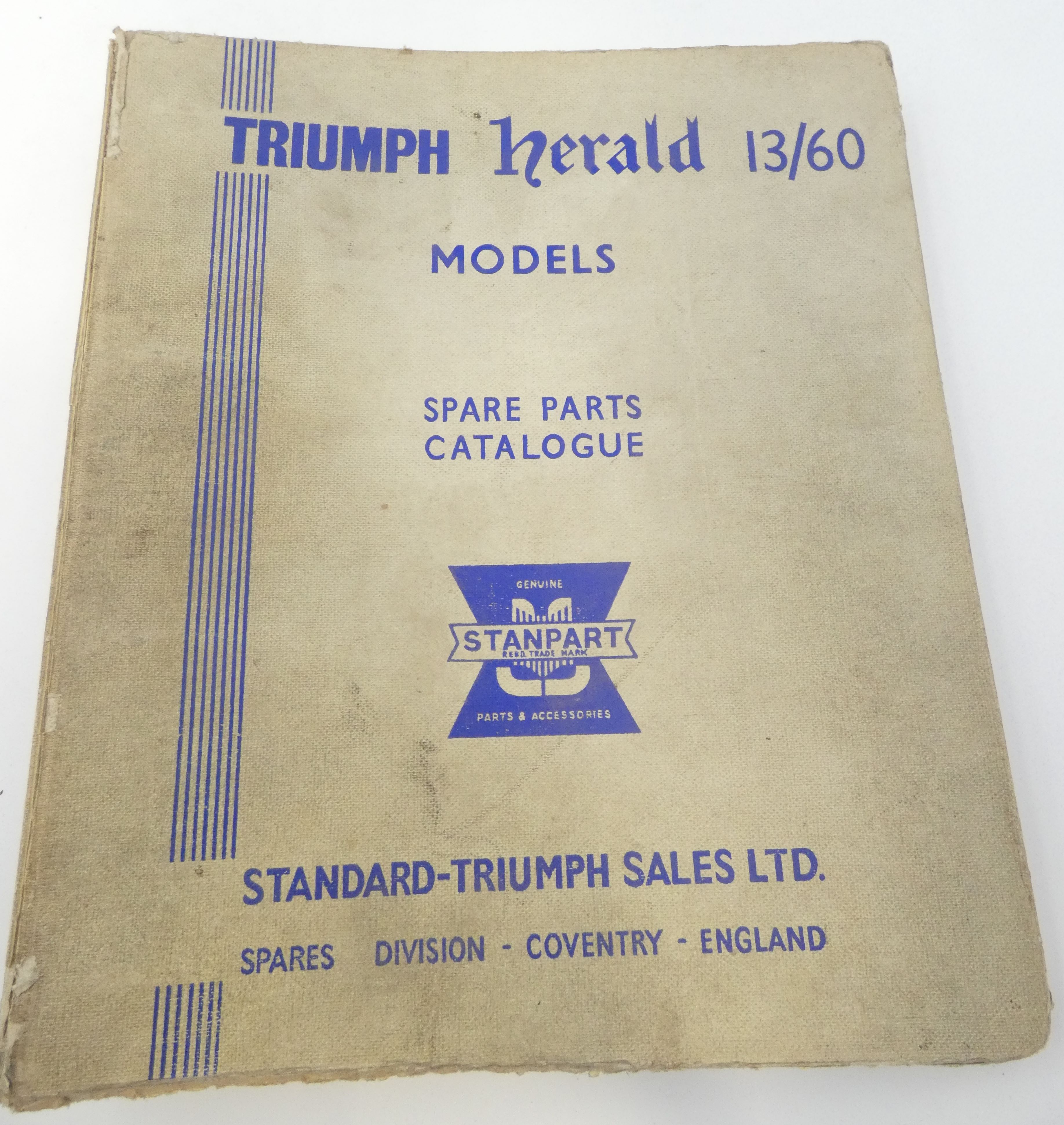 Triumph Herald 13/60 models spare parts catalogue