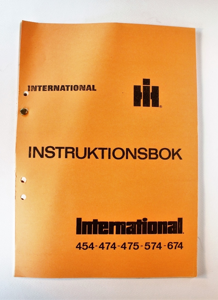 International 454, 474, 475, 574, 674 Instruktionsbok