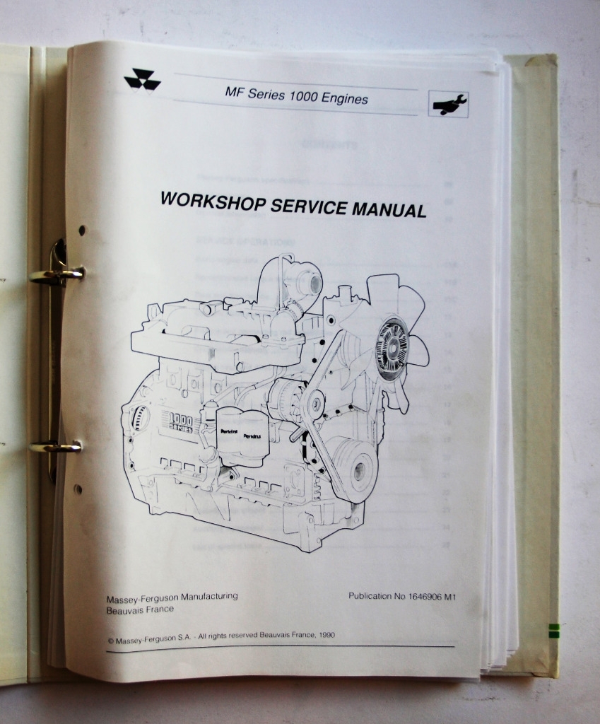 MF 1000-sarjan moottorit Workshop Service Manual