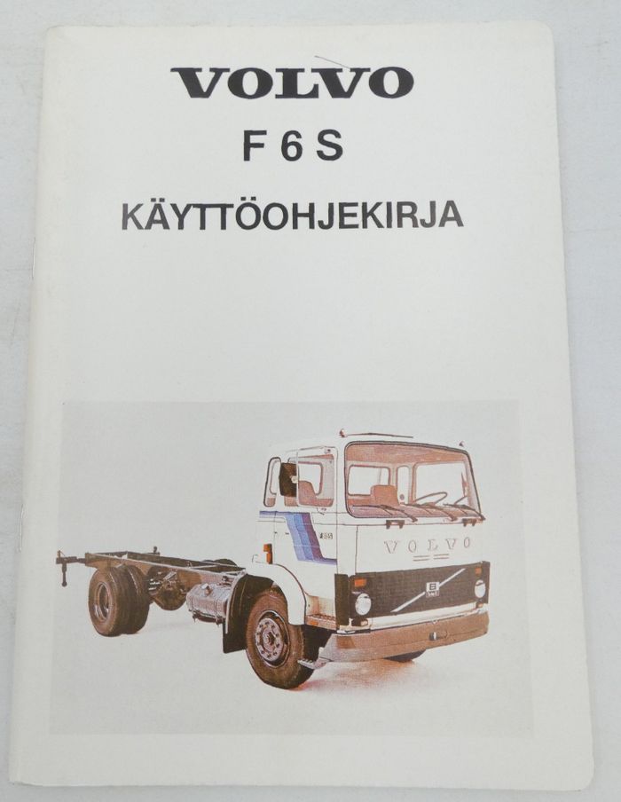 Volvo F6S käyttöohjekirja