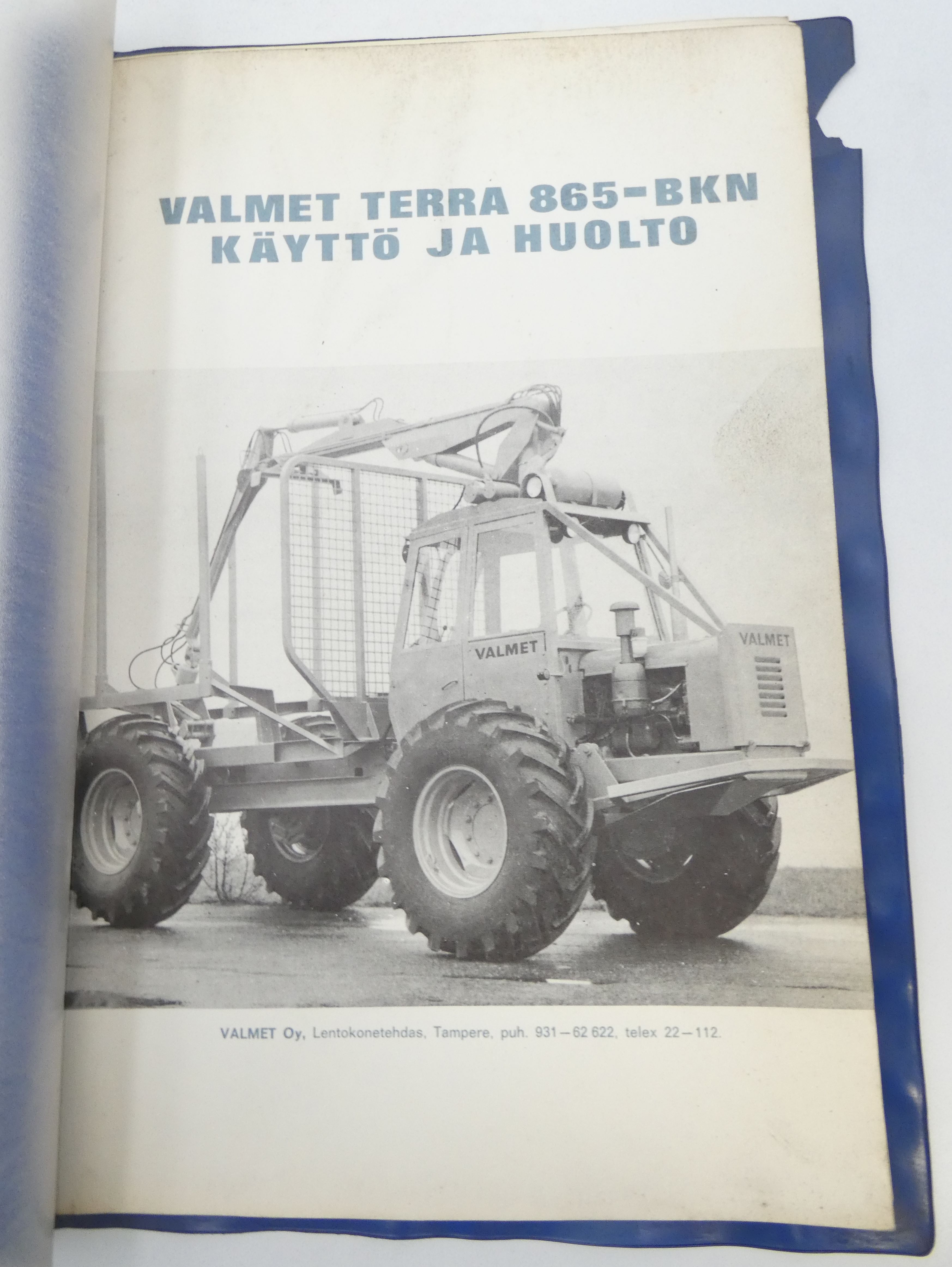 Valmet Terra 865-BKN käyttö ja huolto