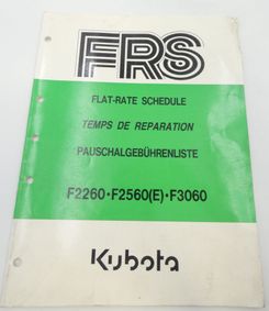 Kubota F2260, F2560(E), F3060 flat-rate schedule