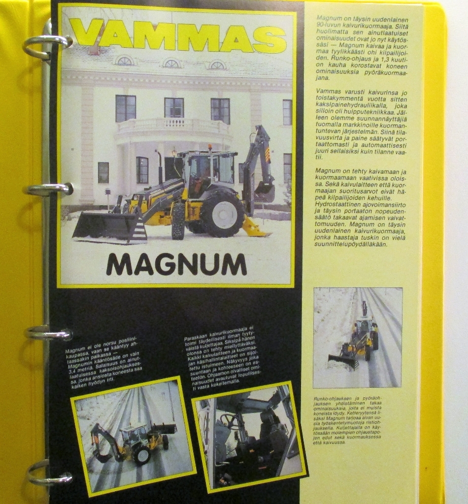 Vammas Magnum Käyttöohje- ja varaosakirja, mappi