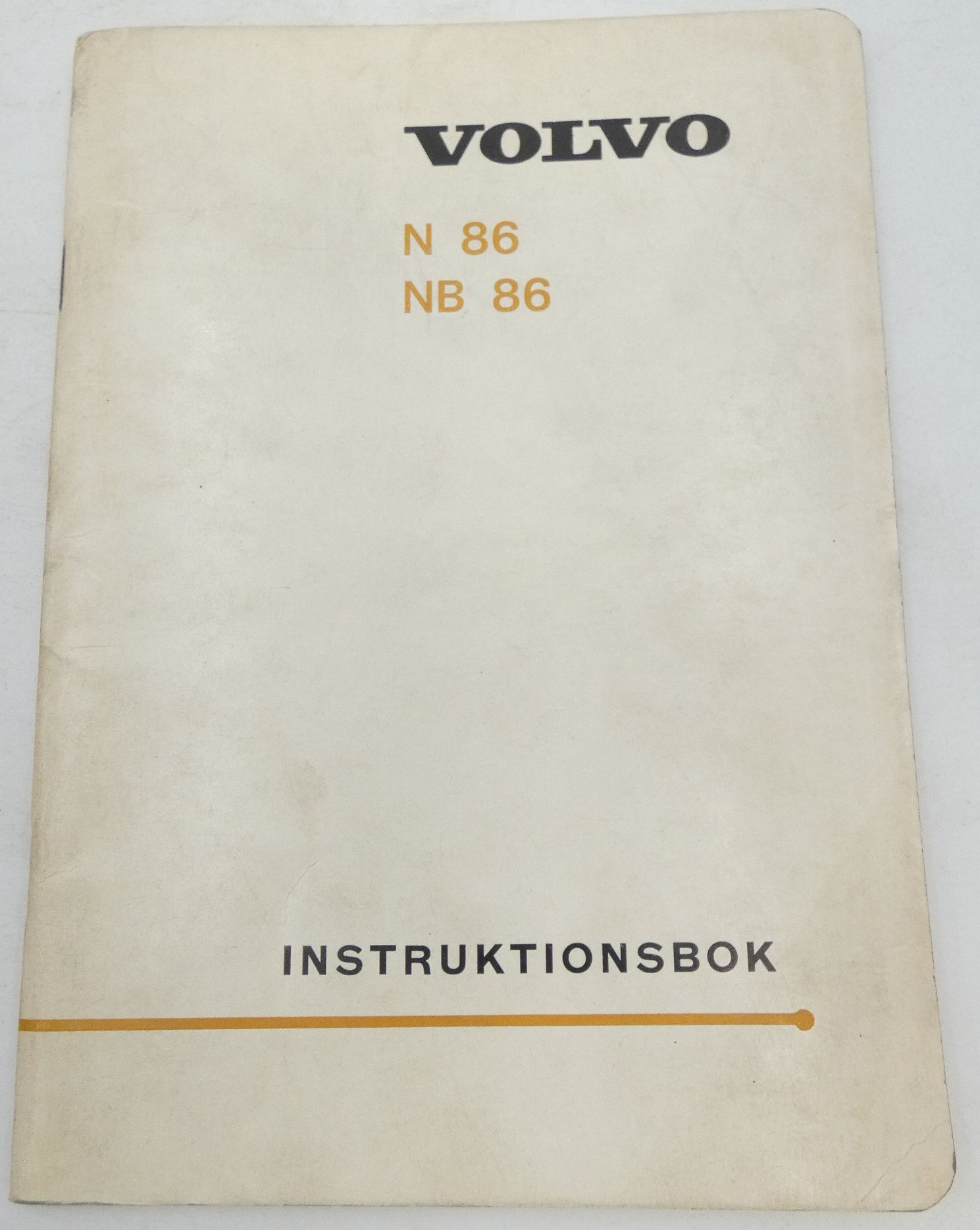 Volvo N86, NB86 instruktionsbok