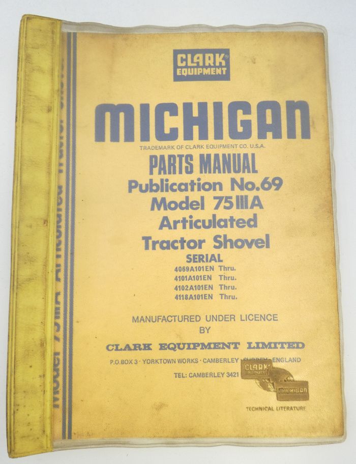 Michigan 75 III A parts manual