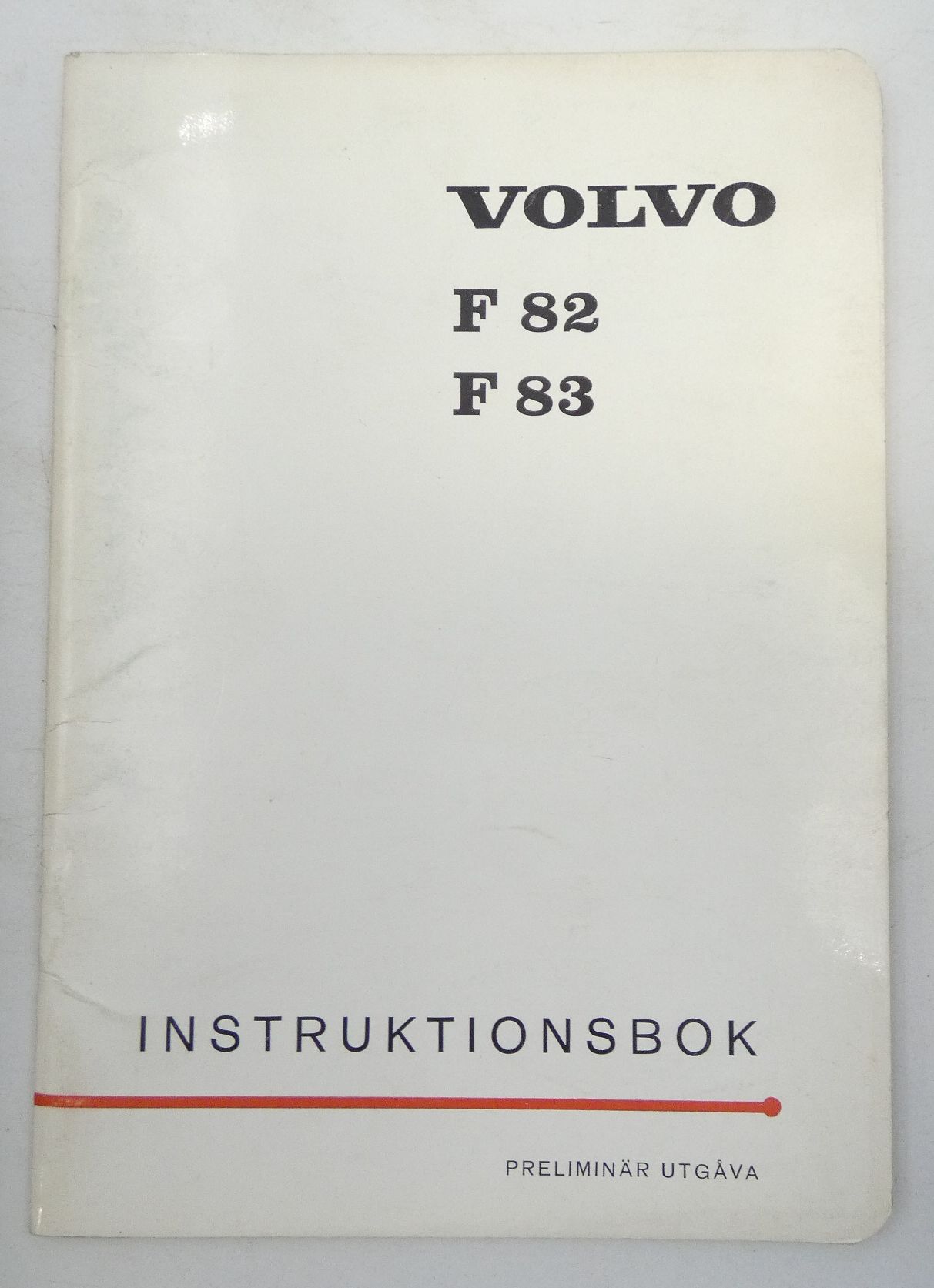 Volvo F82, F83 instruktionsbok
