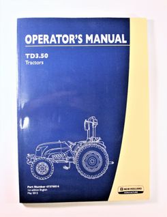 New Holland TD3.50 Operators manual