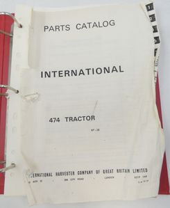 International 474 tractor parts catalogue