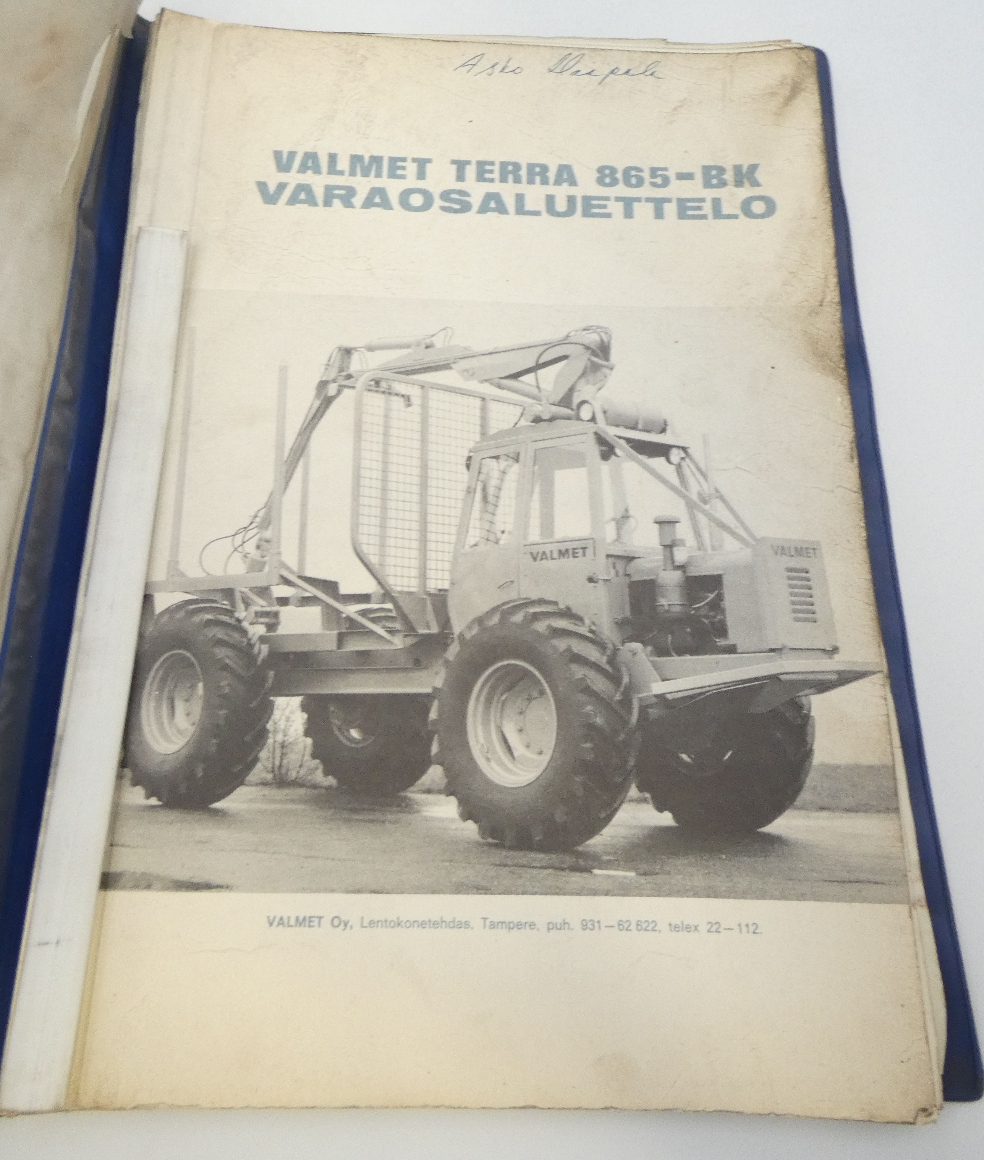 Valmet Terra 865-BK varaosaluettelo