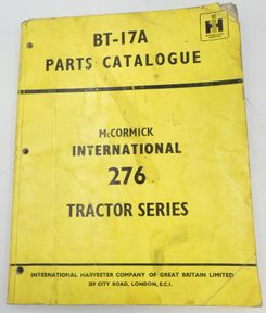 McCormick International 276 tractor series parts catalogue