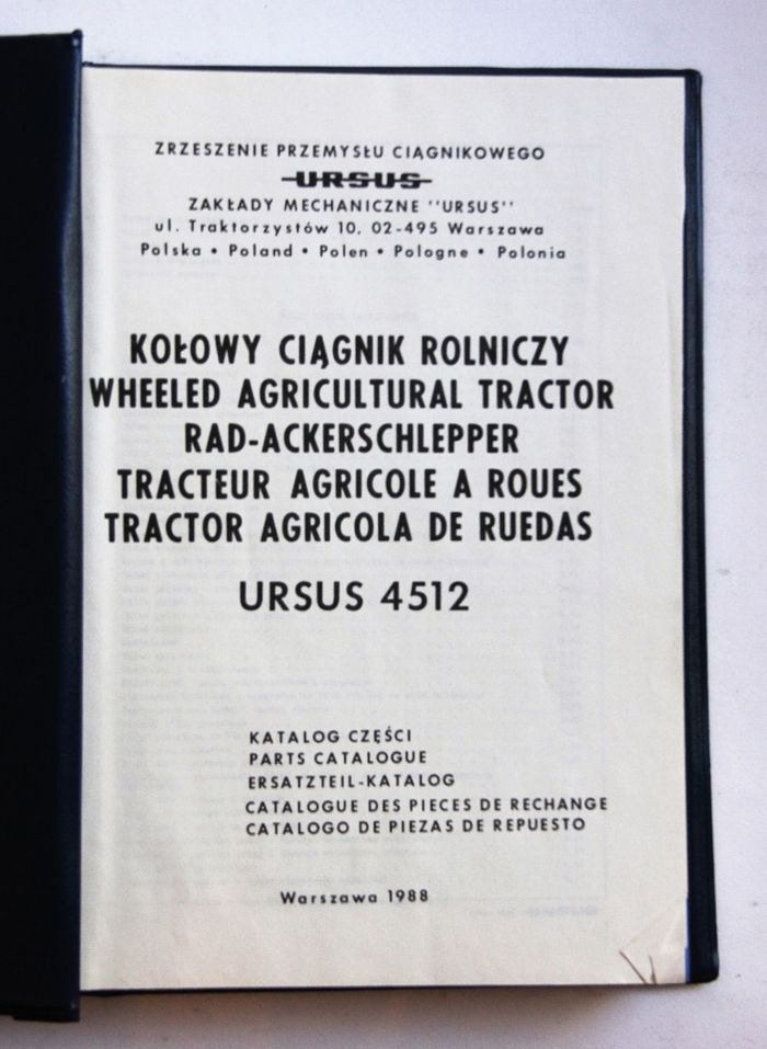 Ursus 4512 Parts Catalogue