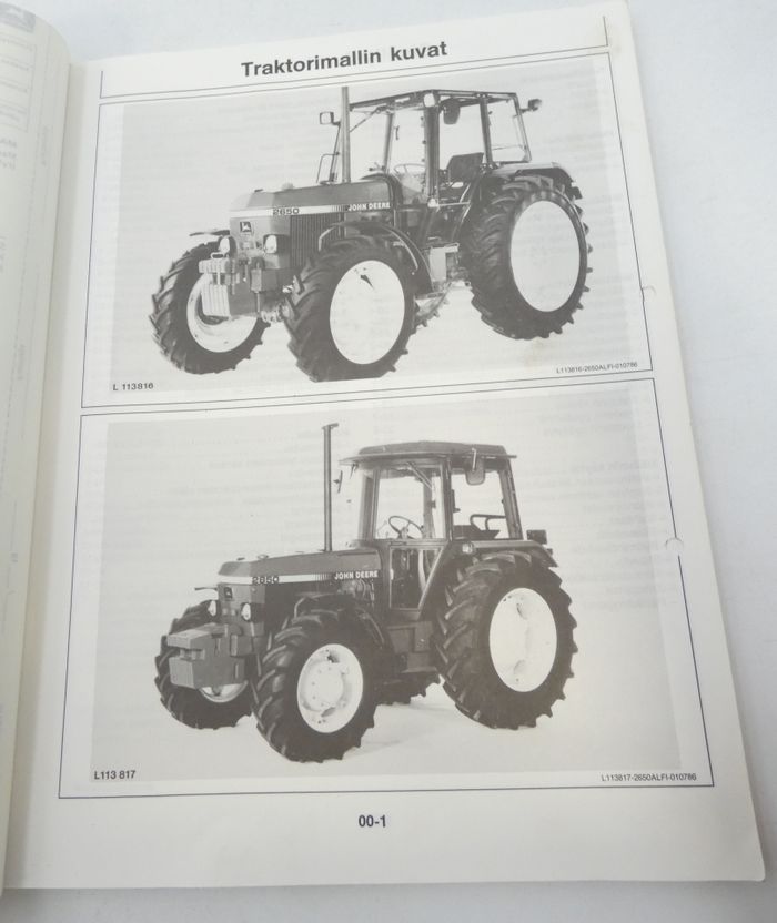 John Deere 2650 ja 2850 traktorit käyttöohje