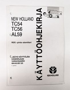 New Holland TC54 TC56 AL59 RDS pinta-alamittari Käyttöohjekirja