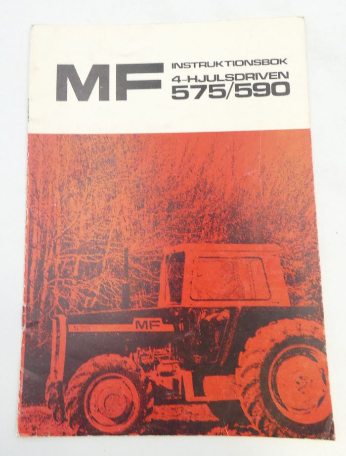 Massey-Ferguson MF575/590 4-hjulsdriven instruktionsbok