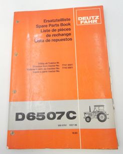 Deutz-Fahr D6507C spare parts book
