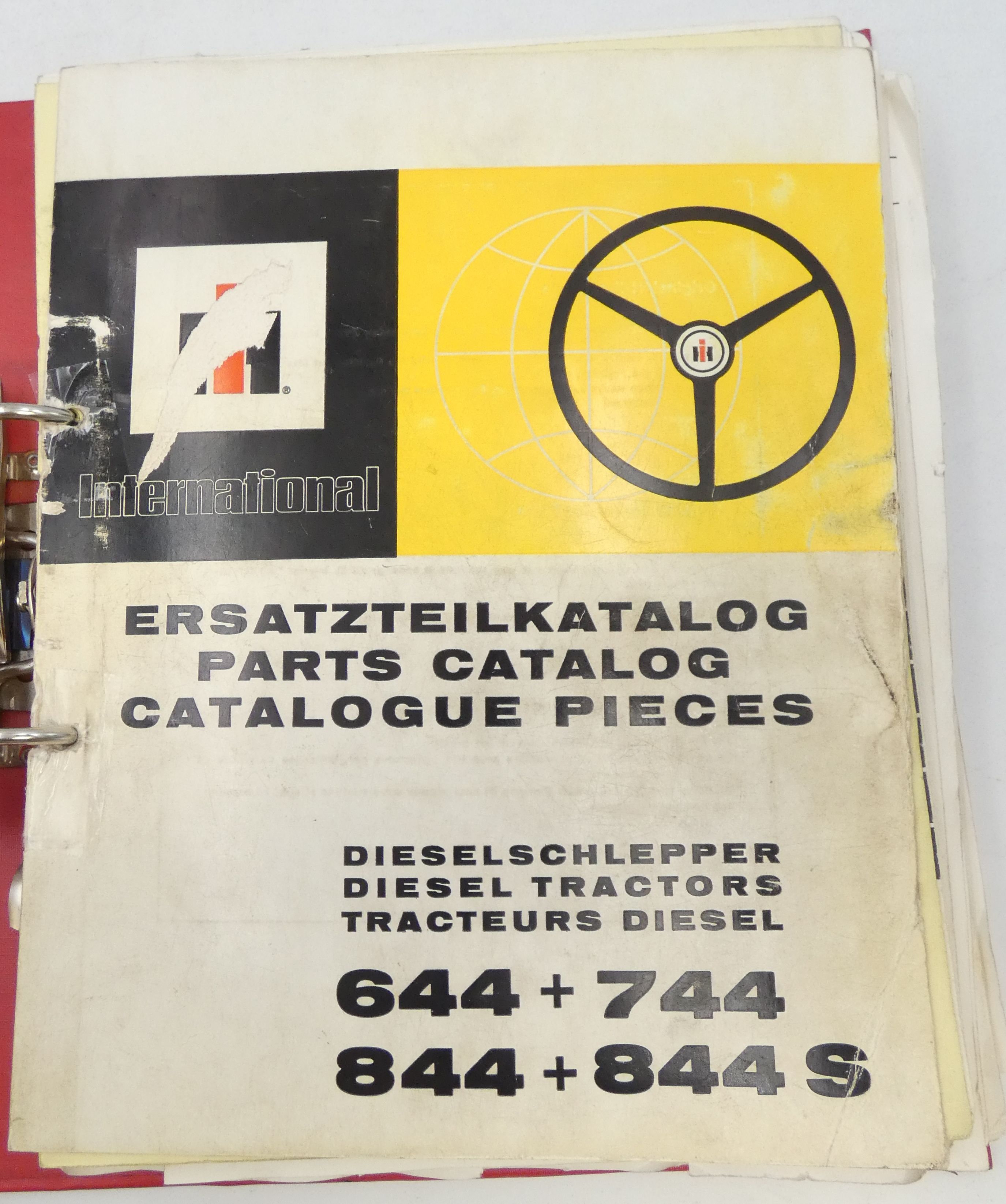 International 644+744, 844+844S diesel tractors parts catalog